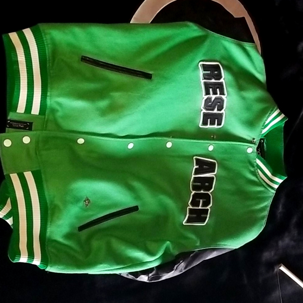 LRG varsity button up jacket